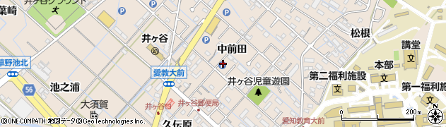 愛知県刈谷市井ケ谷町中前田周辺の地図