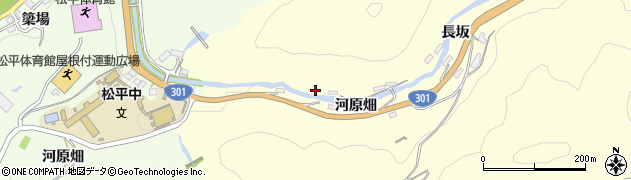愛知県豊田市大内町（河原畑）周辺の地図