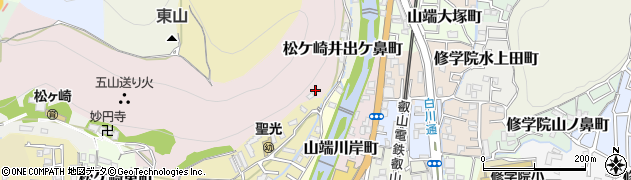京都府京都市左京区松ケ崎東山周辺の地図