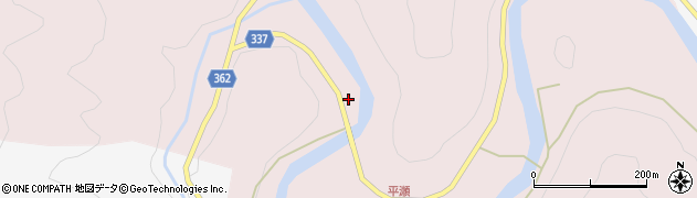 愛知県豊田市平瀬町（簗瀬）周辺の地図