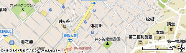 愛知県刈谷市井ケ谷町中前田52周辺の地図