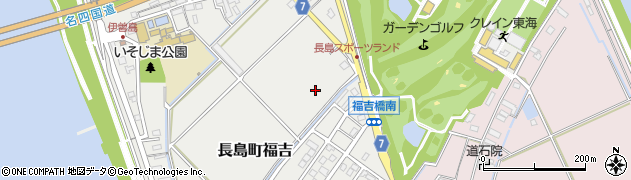 三重県桑名市長島町福吉周辺の地図