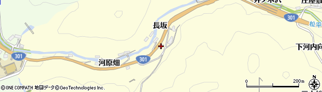 愛知県豊田市大内町（長坂）周辺の地図