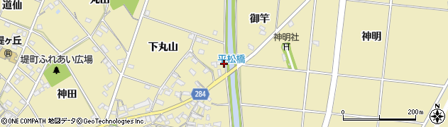 愛知県豊田市堤町下森薮周辺の地図