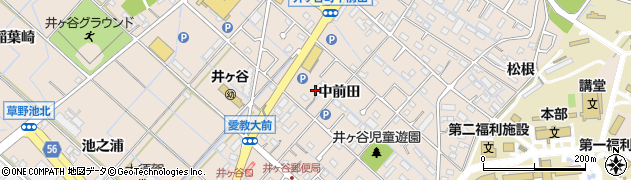 愛知県刈谷市井ケ谷町中前田56周辺の地図