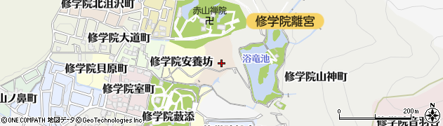 京都府京都市左京区修学院宮ノ前周辺の地図