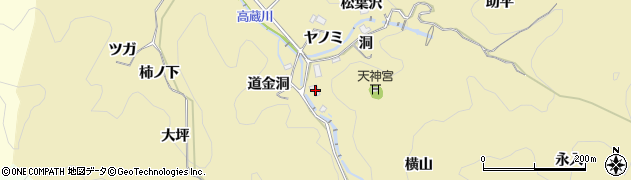 愛知県豊田市豊松町（ヤノミ）周辺の地図