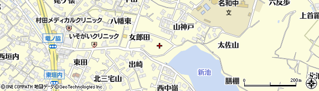 愛知県東海市名和町（女郎田）周辺の地図