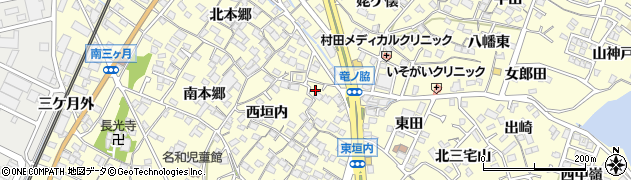 愛知県東海市名和町（龍ノ脇）周辺の地図
