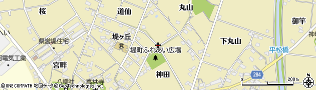 愛知県豊田市堤町周辺の地図