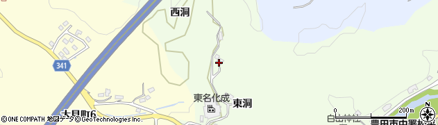 愛知県豊田市岩倉町（西洞）周辺の地図