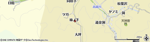 愛知県豊田市豊松町柿ノ下周辺の地図