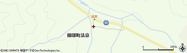 京都府南丹市園部町法京（堂ノ後）周辺の地図