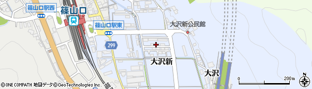 兵庫県丹波篠山市大沢新周辺の地図