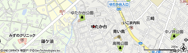 愛知県豊明市三崎町ゆたか台15周辺の地図
