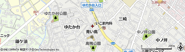 愛知県豊明市三崎町ゆたか台34-25周辺の地図