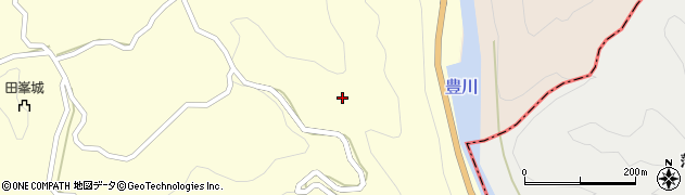 愛知県設楽町（北設楽郡）田峯（沢尻）周辺の地図