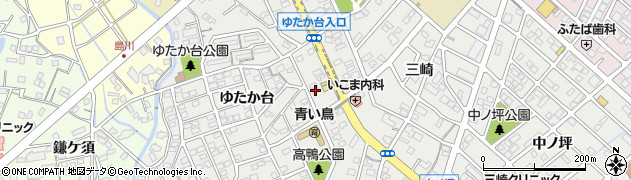 愛知県豊明市三崎町ゆたか台34-18周辺の地図