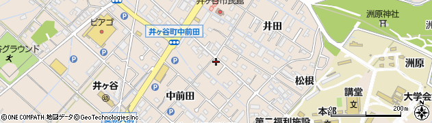 愛知県刈谷市井ケ谷町中前田16周辺の地図