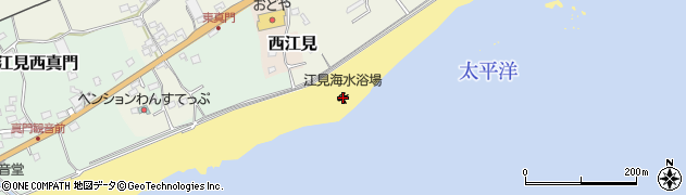 江見海水浴場周辺の地図