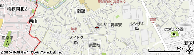 愛知県豊明市栄町南舘周辺の地図