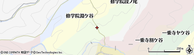 京都府京都市左京区修学院段ノ尾周辺の地図