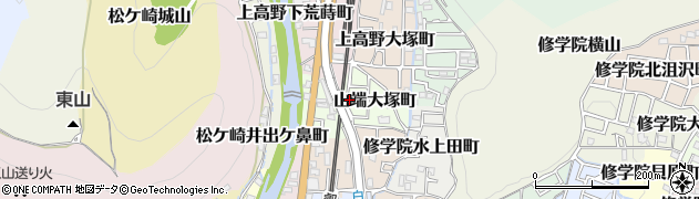 京都府京都市左京区山端大塚町周辺の地図