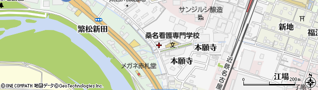 三重県桑名市川成町周辺の地図