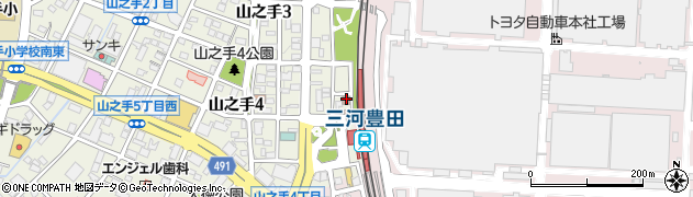 豊田山之手郵便局周辺の地図