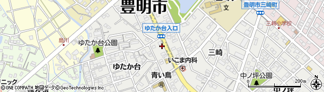 愛知県豊明市三崎町ゆたか台34-15周辺の地図