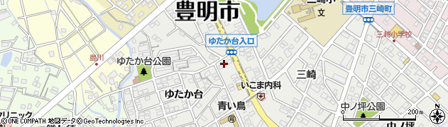 愛知県豊明市三崎町ゆたか台34-2周辺の地図
