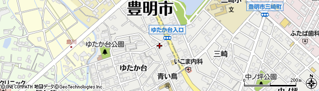愛知県豊明市三崎町ゆたか台34-14周辺の地図