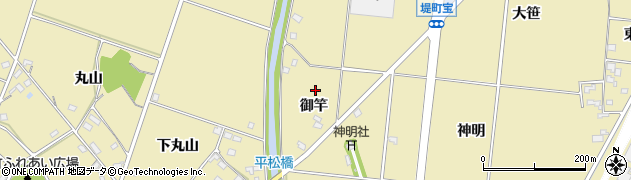 愛知県豊田市堤町御竿周辺の地図