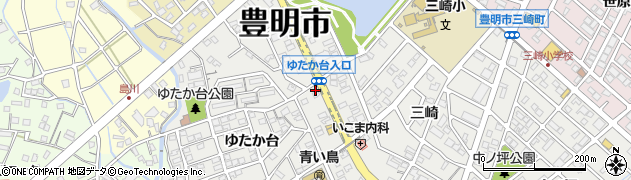 愛知県豊明市三崎町ゆたか台34-3周辺の地図