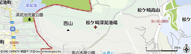 京都府京都市左京区松ケ崎深泥池端周辺の地図