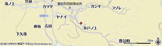 愛知県豊田市豊松町（井戸ノ上）周辺の地図