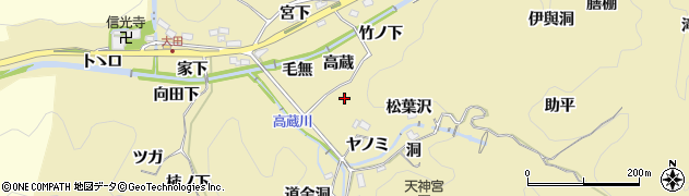 愛知県豊田市豊松町（高蔵）周辺の地図