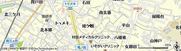 愛知県東海市名和町（姥ケ懐）周辺の地図