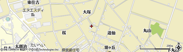 愛知県豊田市堤町（大塚）周辺の地図