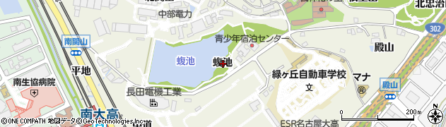 愛知県名古屋市緑区大高町蝮池周辺の地図