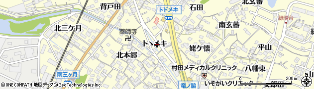 愛知県東海市名和町トゝメキ周辺の地図