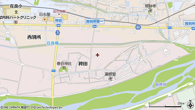 〒511-0852 三重県桑名市稗田の地図