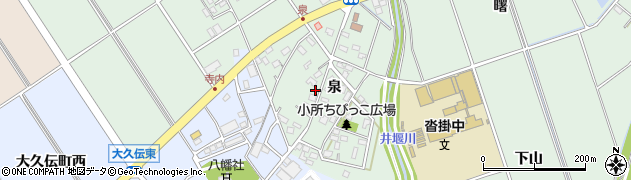 愛知県豊明市沓掛町泉周辺の地図