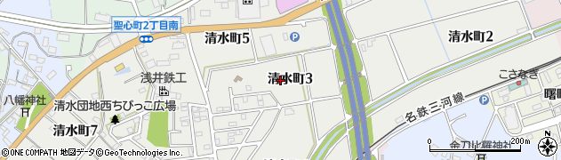 愛知県豊田市清水町周辺の地図