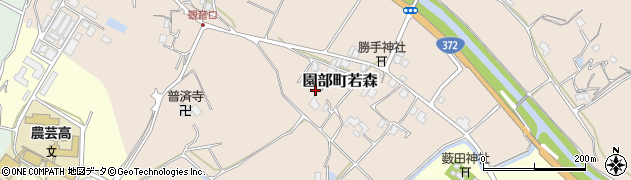 京都府南丹市園部町若森（後町）周辺の地図