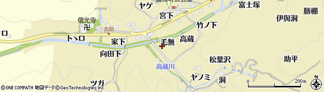 愛知県豊田市豊松町毛無周辺の地図