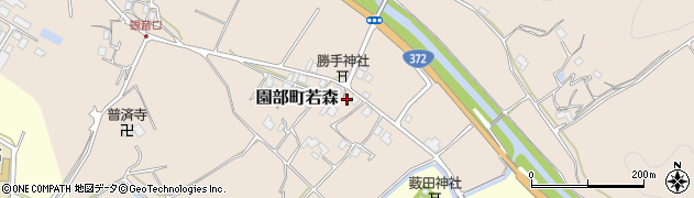京都府南丹市園部町若森（前町）周辺の地図