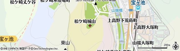 京都府京都市左京区松ケ崎城山周辺の地図
