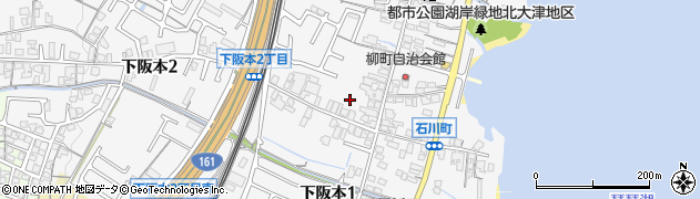 滋賀県大津市下阪本1丁目周辺の地図