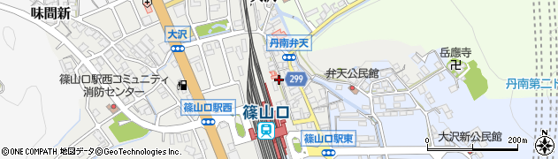 兵庫県丹波篠山市大沢周辺の地図